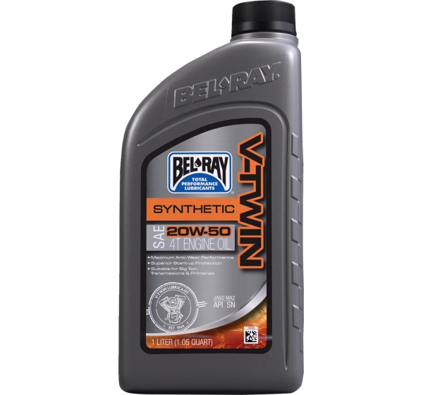BEL-RAY Öl- und Schmierstoffe - OIL VTWIN SYNTHETIC 20W50 1L