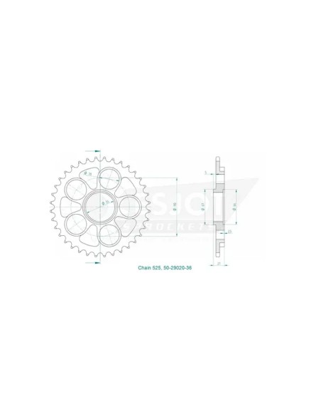 ESJOT Ritzel & Kettenräder - Detailansicht