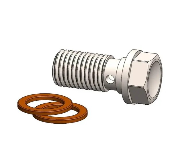 MOTO-MASTER Bremssattel - BANJO BOLT M8 X 1 00mm W 2 WAS