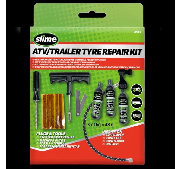 SLIME Montagematerial & Zubehör - TYRE PLUG KIT WITH CO2 CARTRID