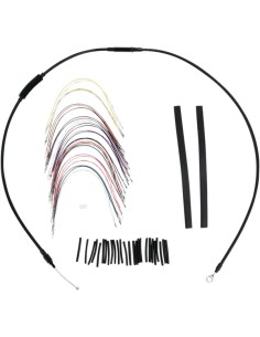 Komplettes schwarzes Vinyl-Lenkerzug/-Leitungsset für Ape...