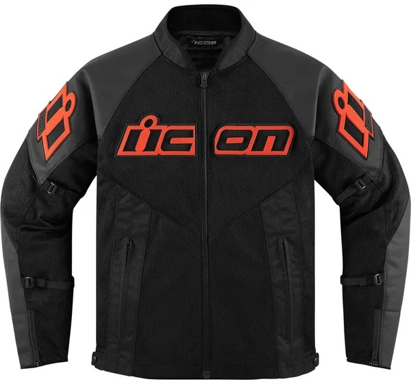 ICON Jacken - JACKET MESH AF LEATHER CE RED