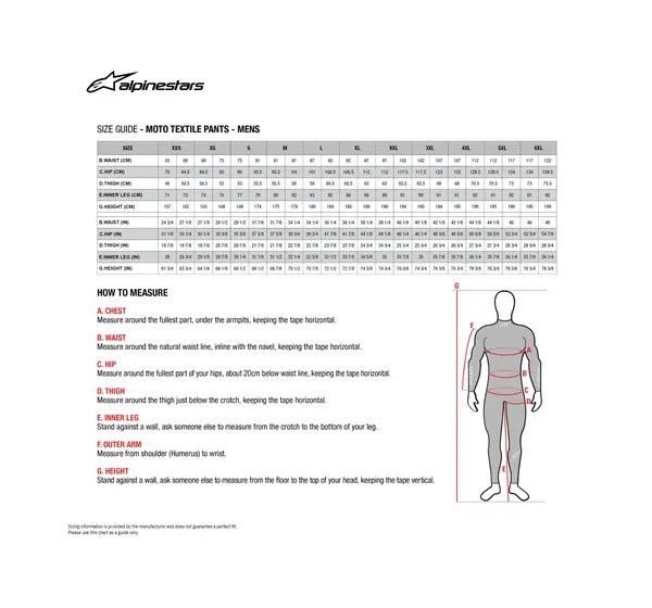 ALPINESTARS Hosen - Einbaubeispiel