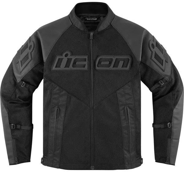 ICON Jacken - JACKET MESH AF LEATHER CE BLAC
