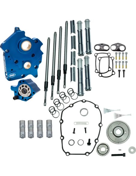 S&ampS CYCLE Ventilsteuerung - CAM CHEST KIT CHRM PUSH TUBES