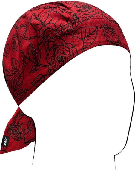 ZAN HEADGEAR Kopf- & Halsbedeckungen - FLYDANNA CTN ROSES BK/RD