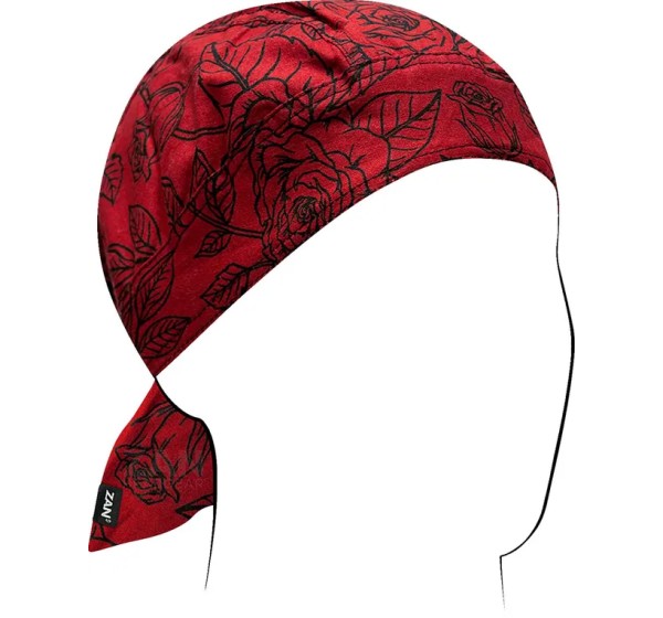 ZAN HEADGEAR Kopf- & Halsbedeckungen - FLYDANNA CTN ROSES BK/RD