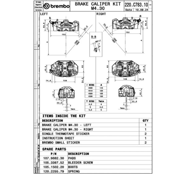 BREMBO Bremssattel - Einbaubeispiel