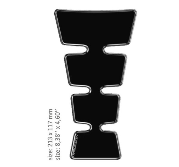 ONEDESIGN Tanks, Tankabdeckungen & -polster - TANK PAD UNI GOLD SHAPE BLACK