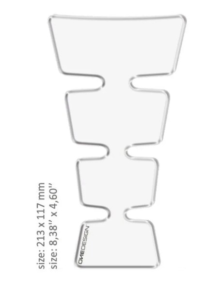 ONEDESIGN Tanks, Tankabdeckungen & -polster - TANK PAD UNI GOLD SHAPE TRANSP