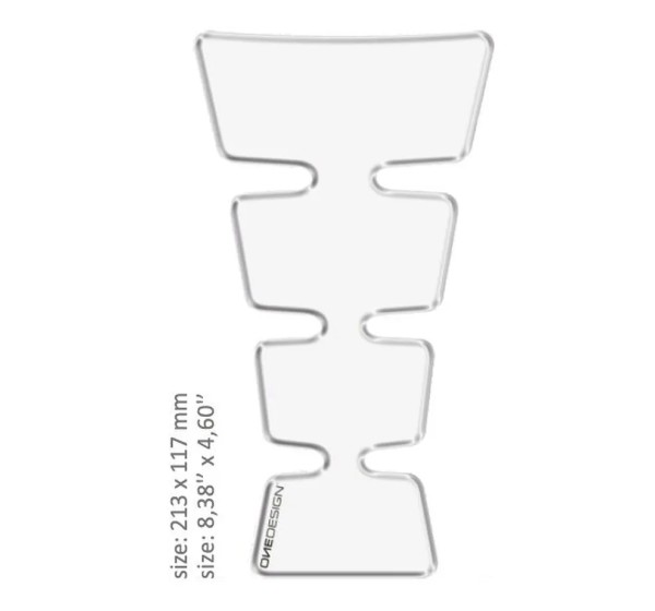 ONEDESIGN Tanks, Tankabdeckungen & -polster - TANK PAD UNI GOLD SHAPE TRANSP