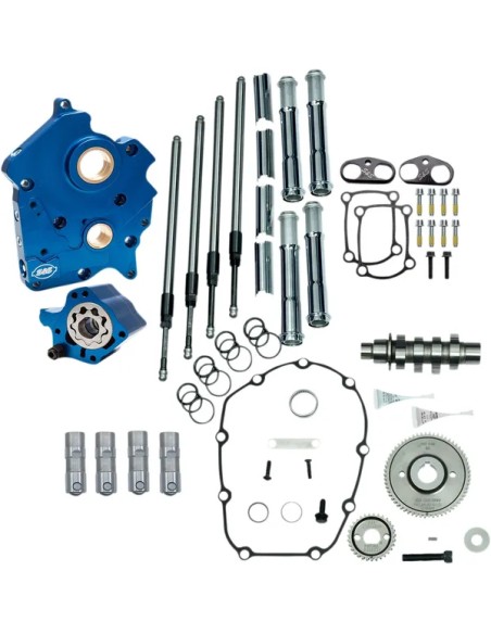 S&ampS CYCLE Ventilsteuerung - CAM CHEST KIT CHRM PUSH TUBES