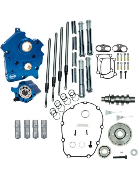 S&ampS CYCLE Ventilsteuerung - CAM CHEST KIT CHRM PUSH TUBES