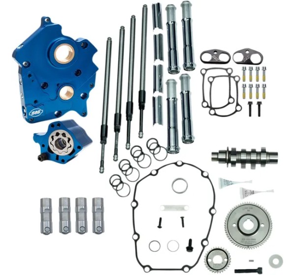 S&ampS CYCLE Ventilsteuerung - CAM CHEST KIT CHRM PUSH TUBES