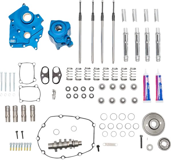 S&ampS CYCLE Ventilsteuerung - CAM CHEST KIT CHRM PUSH TUBES
