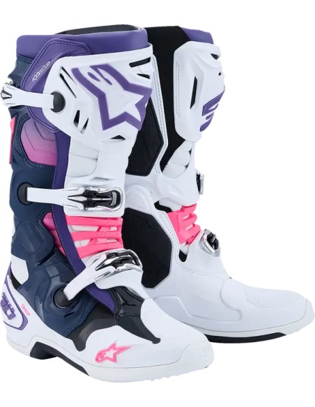 ALPINESTARS(MX) Offroad - BOOT TECH 10 WHT/VLT/NVY/PINK