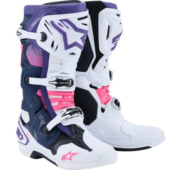 ALPINESTARS(MX) Offroad - BOOT TECH 10 WHT/VLT/NVY/PINK