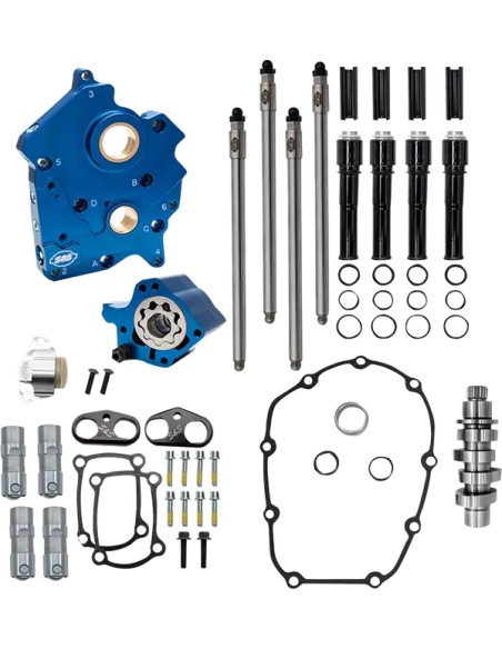 S&ampS CYCLE Ventilsteuerung - KIT CAM CHEST 496 CHAIN W/C BL