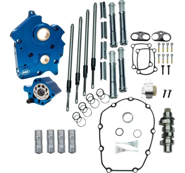 S&ampS CYCLE Ventilsteuerung - CAM CHEST KIT CHRM PUSH TUBES