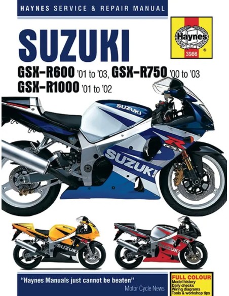 HAYNES Handbücher für SUZUKI GSX-R 600 2001-2003