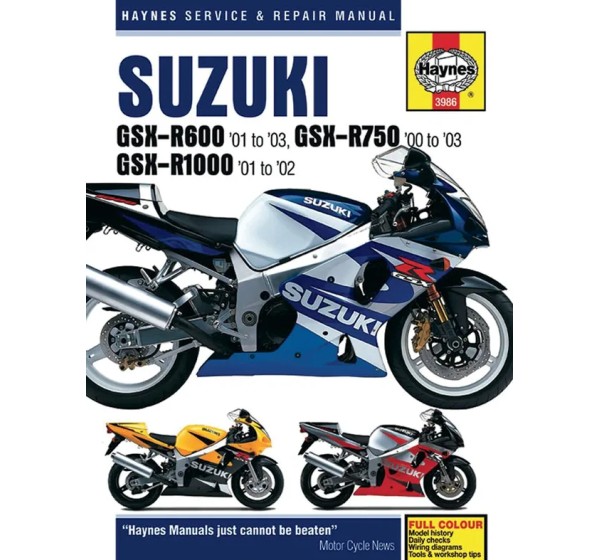 HAYNES Handbücher für SUZUKI GSX-R 600 2001-2003