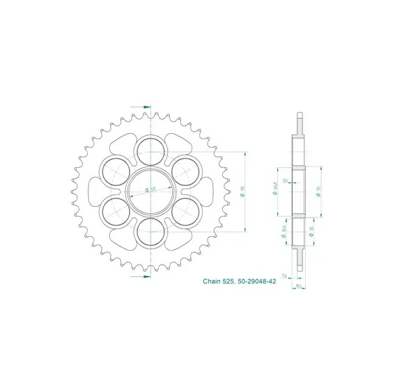 ESJOT Ritzel & Kettenräder - Detailansicht