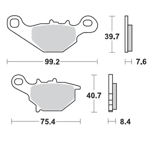 MOTO-MASTER Bremsbeläge & Bremsbacken - BRAKE PAD NITRO