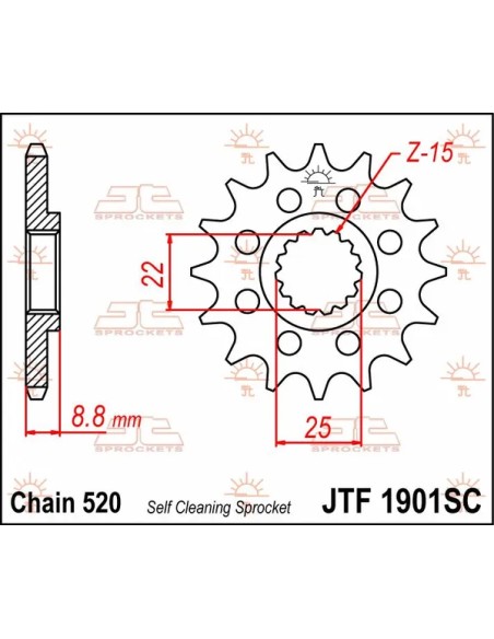 JT SPROCKETS Ritzel & Kettenräder - Detailansicht