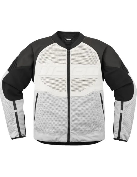 ICON Jacken - JACKET OVERLORD3 LEATHER WHITE