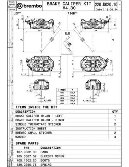 BREMBO Bremssattel - Einbaubeispiel