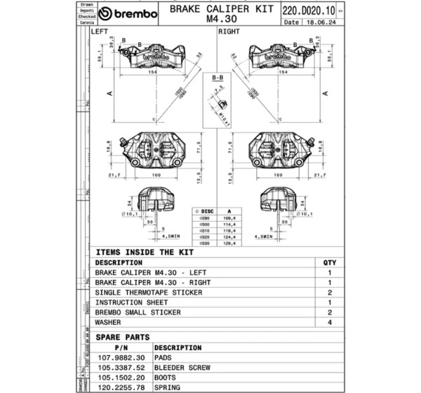 BREMBO Bremssattel - Einbaubeispiel