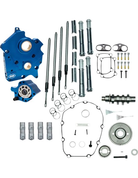 S&ampS CYCLE Ventilsteuerung - CAM CHEST KIT CHRM PUSH TUBES