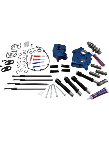 S&ampS CYCLE Ventilsteuerung - CAM CHEST KIT BLK PUSH TUBES