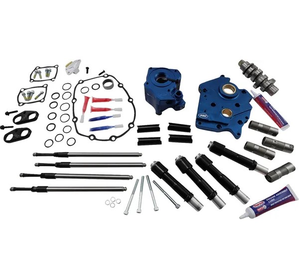 S&ampS CYCLE Ventilsteuerung - CAM CHEST KIT BLK PUSH TUBES