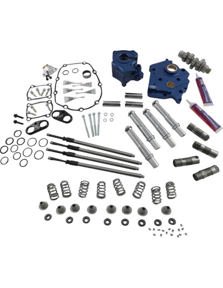 S&ampS CYCLE Ventilsteuerung - CAM CHEST KIT CHRM PUSH TUBES