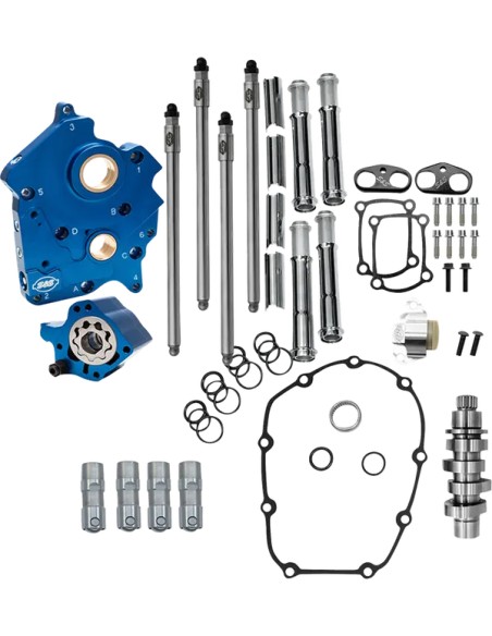 S&ampS CYCLE Ventilsteuerung - CAM CHEST KIT CHRM PUSH TUBES