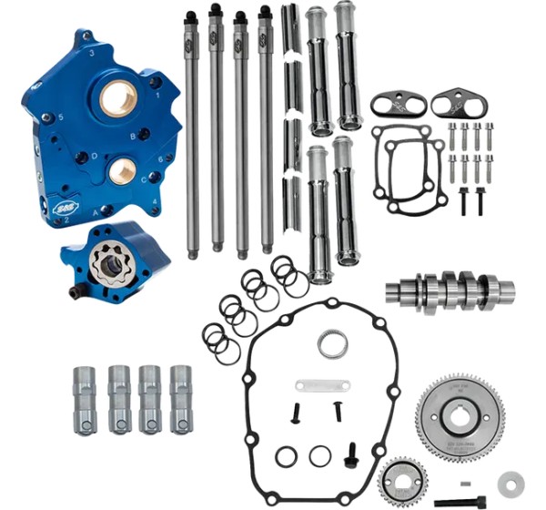 S&ampS CYCLE Ventilsteuerung - CAM CHEST KIT CHRM PUSH TUBES