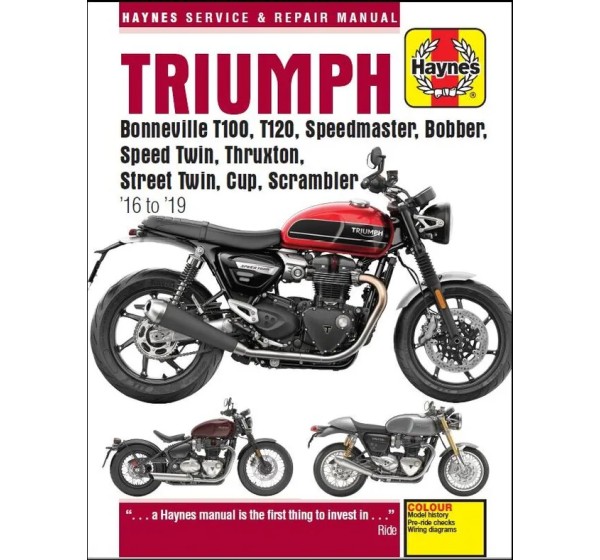 HAYNES Handbücher für TRIUMPH BONNEVILLE 1200 T120 ABS 2016-2019