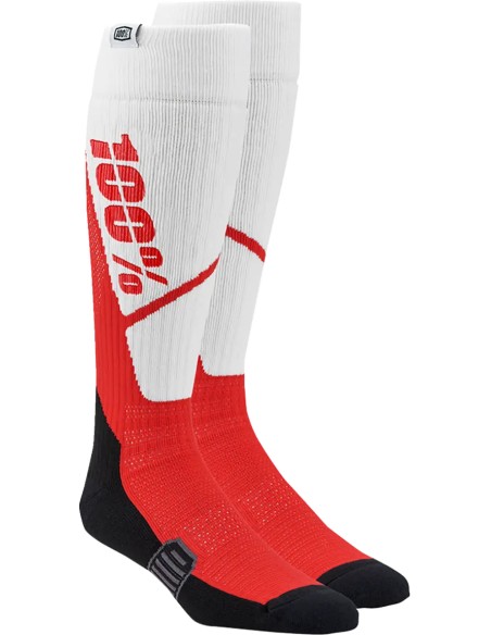 100% Socken - SOCK TORQUE WH/RD S/M