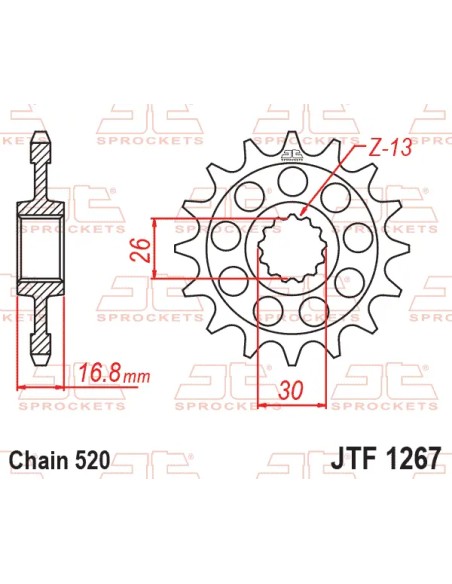 JT SPROCKETS Ritzel & Kettenräder - Detailansicht