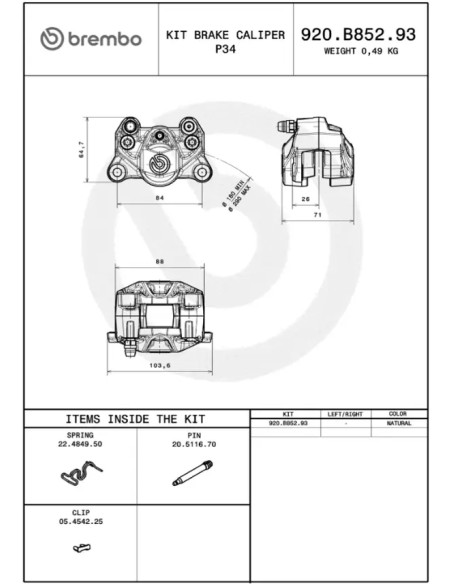 BREMBO Bremssattel - Detailansicht