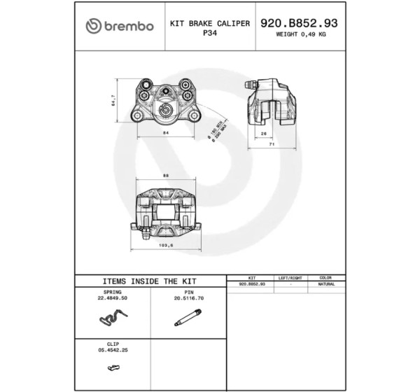 BREMBO Bremssattel - Detailansicht