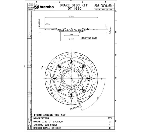 BREMBO Bremsscheiben - Detailansicht