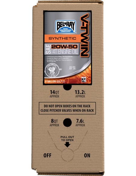 BEL-RAY Öl- und Schmierstoffe - OIL VTWIN SYNTHETIC 20W50 6 GA