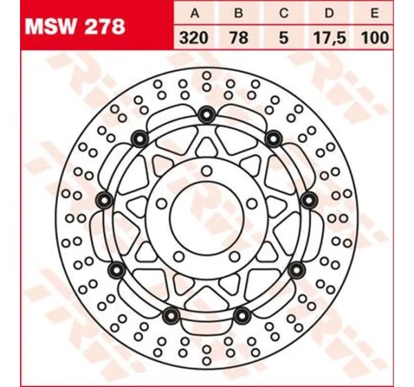 TRW Bremsscheiben für TRIUMPH TIGER 1050 ABS 2007-2020