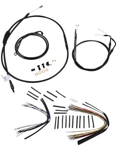 Komplettes schwarzes Vinyl-Lenkerzug/-Leitungsset für Ape...