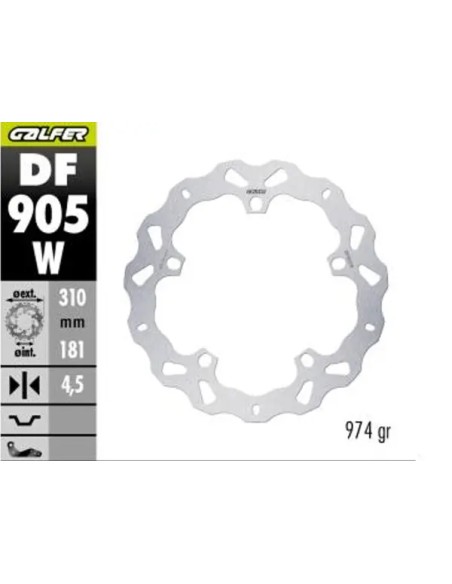 GALFER Bremsscheiben - BRAKE DISC WAVE FIXED FR