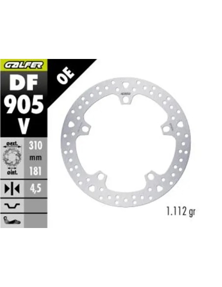 GALFER Bremsscheiben - BRAKE DISC ROUND FIXED FR
