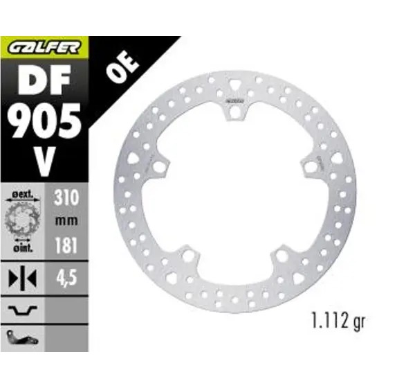 GALFER Bremsscheiben - BRAKE DISC ROUND FIXED FR