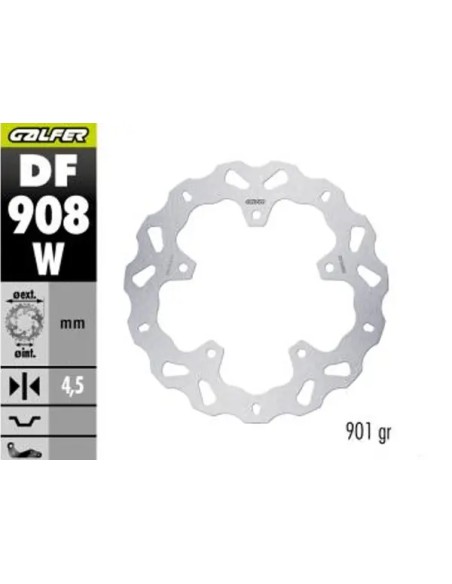GALFER Bremsscheiben - BRAKE DISC WAVE FIXED RR
